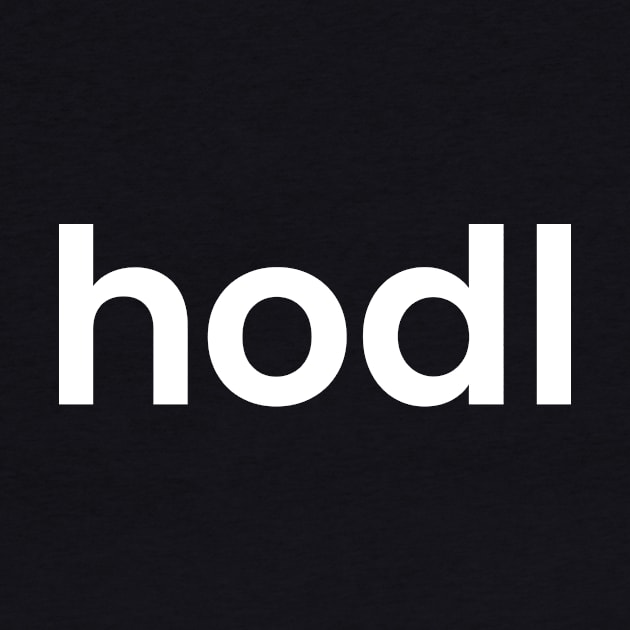 hodl on black background by lucybrownlane